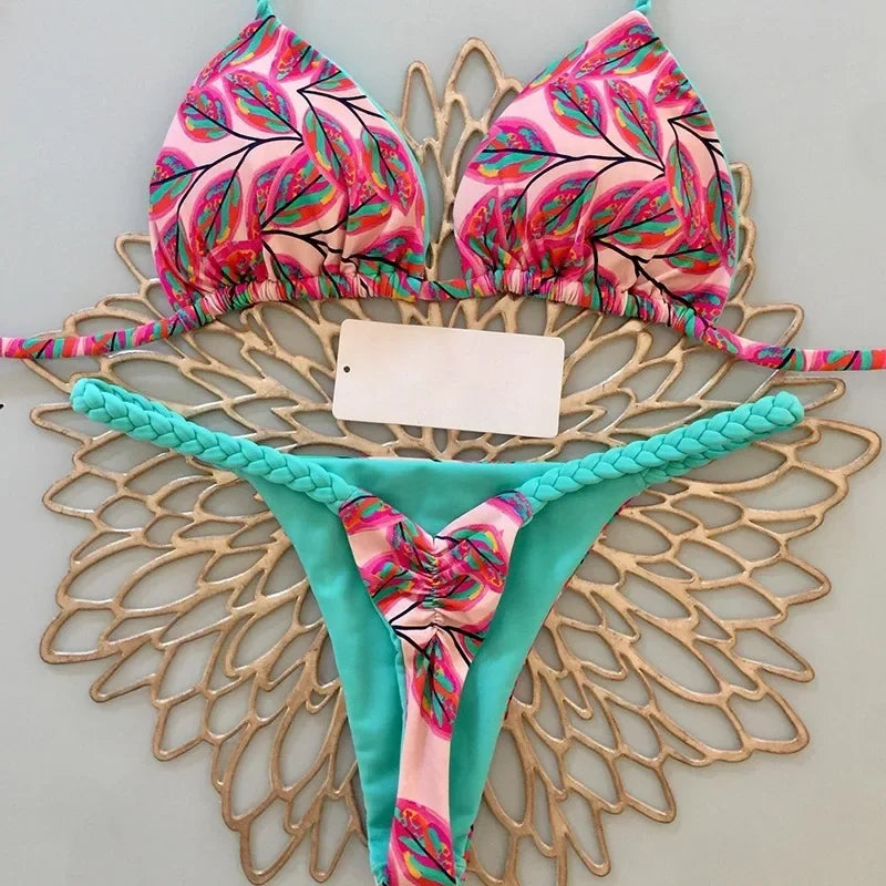 Print Brazilian swimsuit